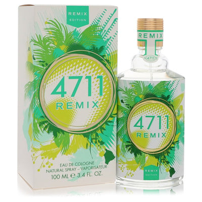4711 Remix Green Oasis by Muelhens, 3.4oz Eau de Cologne Spray for Unisex