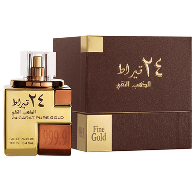 24 Carat Pure Gold by Lattafa, 3.4 oz EDP Spray for Unisex