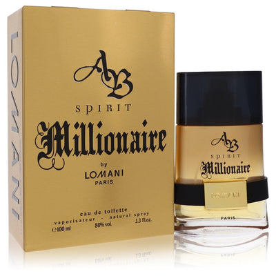 AB Spirit Millionaire by Lomani, 3.3 oz EDT Spray for Men