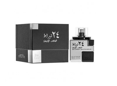 24 Carat White Gold by Lattafa, 3.4 oz EDP Spray for Unisex