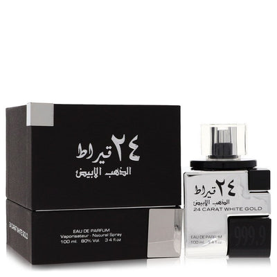 24 Carat White Gold by Lattafa, 3.4 oz EDP Spray for Unisex