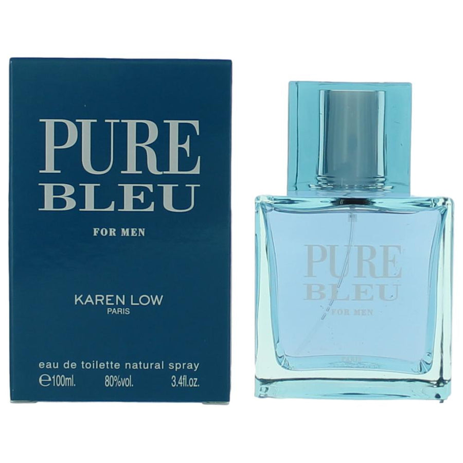 Pure Bleu by Karen Low, 3.4 oz EDT Spray for Men