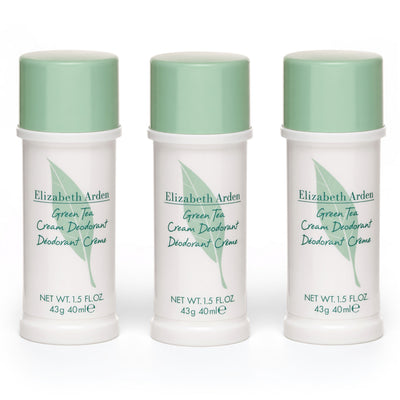 Green Tea by Elizabeth Arden, 3x1.5oz (4.5oz total) Cream Deodorant women