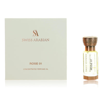Rose 01 by Swiss Arabian, 0.4 oz Perfume Oil for Unisex