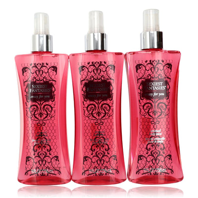 Sexiest Fantasies Crazy for You by Parfums De Coeur, 3 Pack 8oz Body Mist women