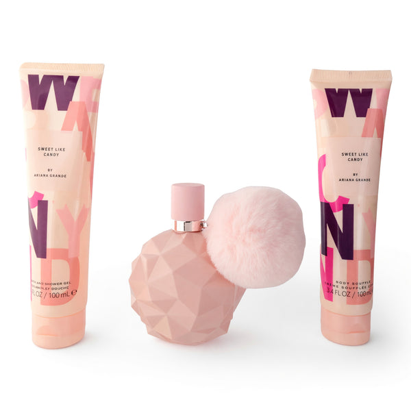 Sweet Like Candy by Ariana Grande, 3 Piece Gift Set for Women with 3.4 oz Eau De Parfum Spray