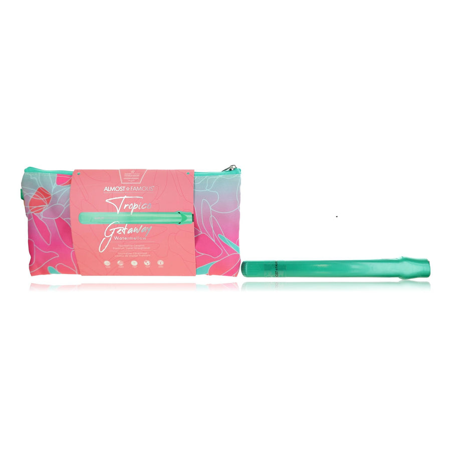 Tropico Getaway, Tourmaline-Cermaic Flat Iron With Travel Bag - Watermellow
