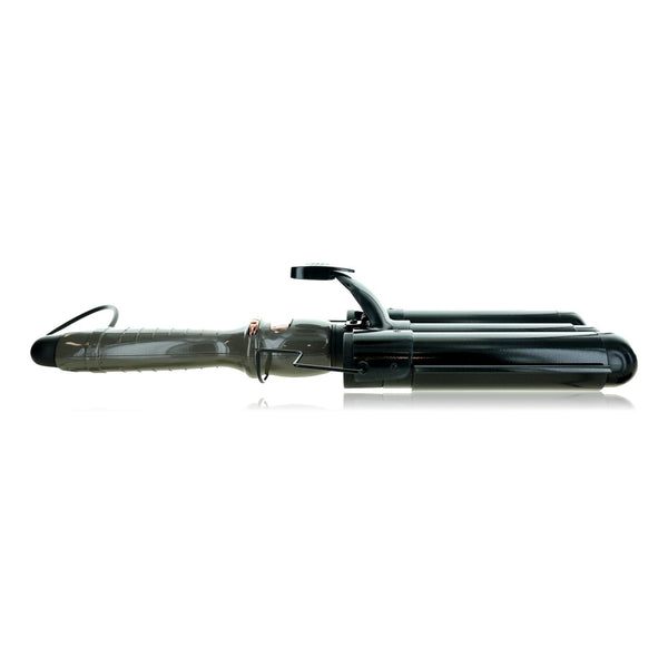 Almost Famous Triple Barrel Clip Curling System by Almost Famous, Charcoal Gray